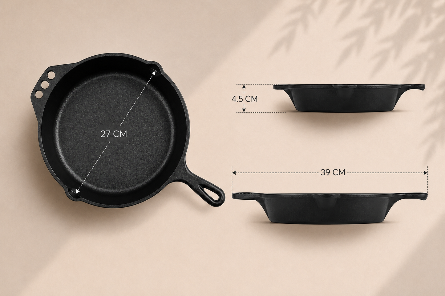 25 CM CAST IRON SKILLET
