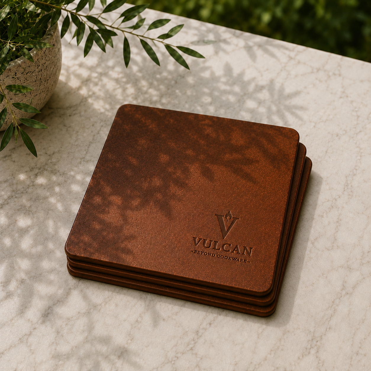 VULCAN Leather Coaster